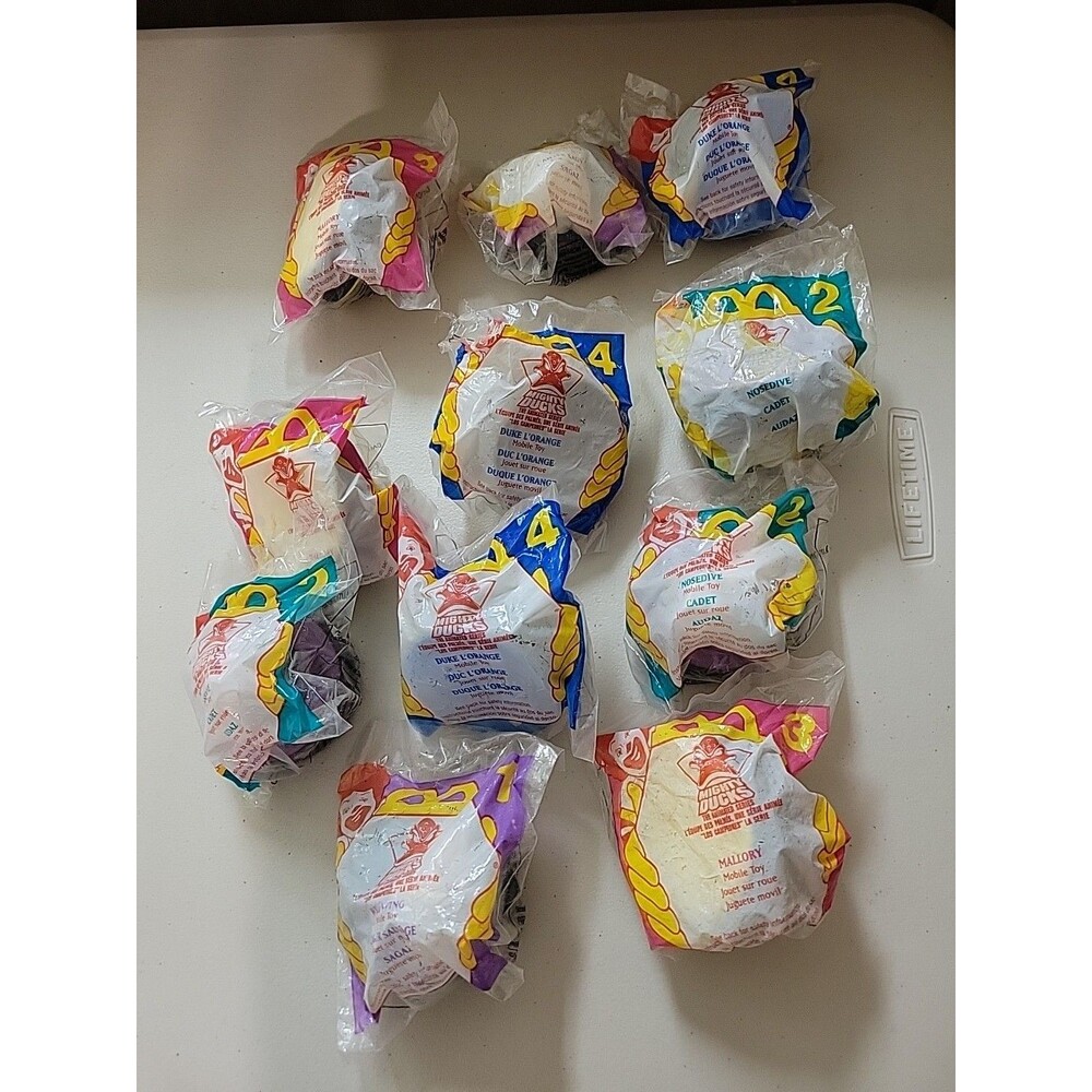 1996 McDonalds Mighty Ducks toys Happy Meal Toys  sealed